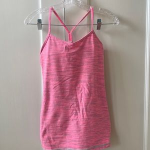 Lululemon pink tank top with strips